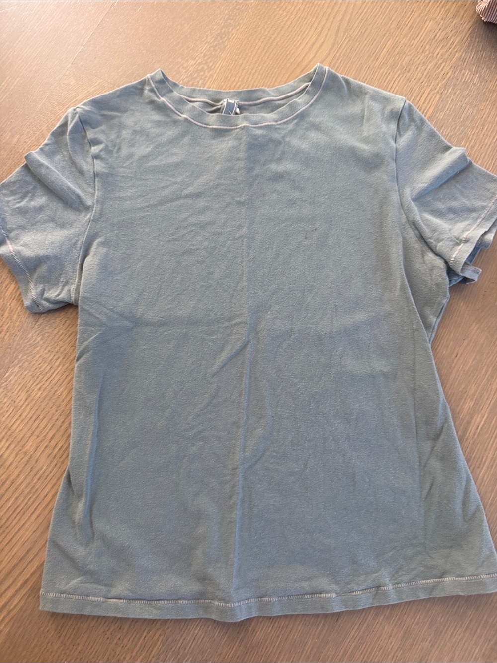 Skims teal cotton jersey tee